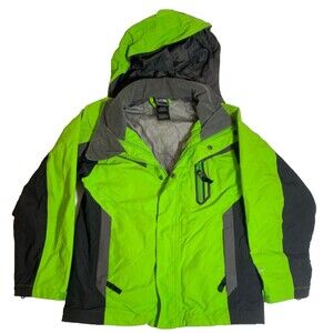 The North Face Windbreaker Jacket~Boys S Small 7/8~Green/Black~with Hood